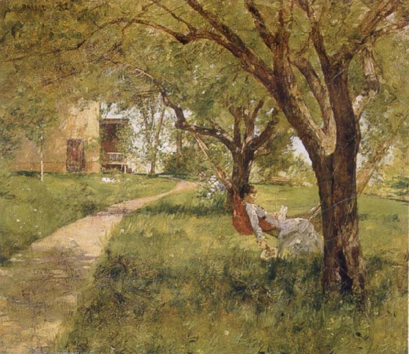 Palmer, Walter Launt Afternoon in  the Hammock Norge oil painting art